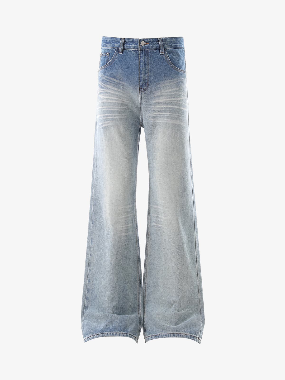 Vintage Washed Beard Pattern Machete Jeans