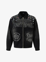 Spray-Dyed Gradient Multi-Layered Print Jacket