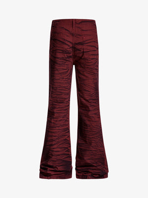 Wasteland Lava Wash Flared Wrinkled Texture Pants - thumbnail 2