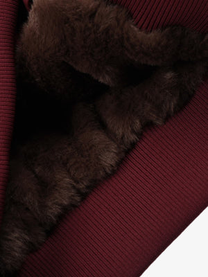 Suede bomber jacket – detail view | XoKool
