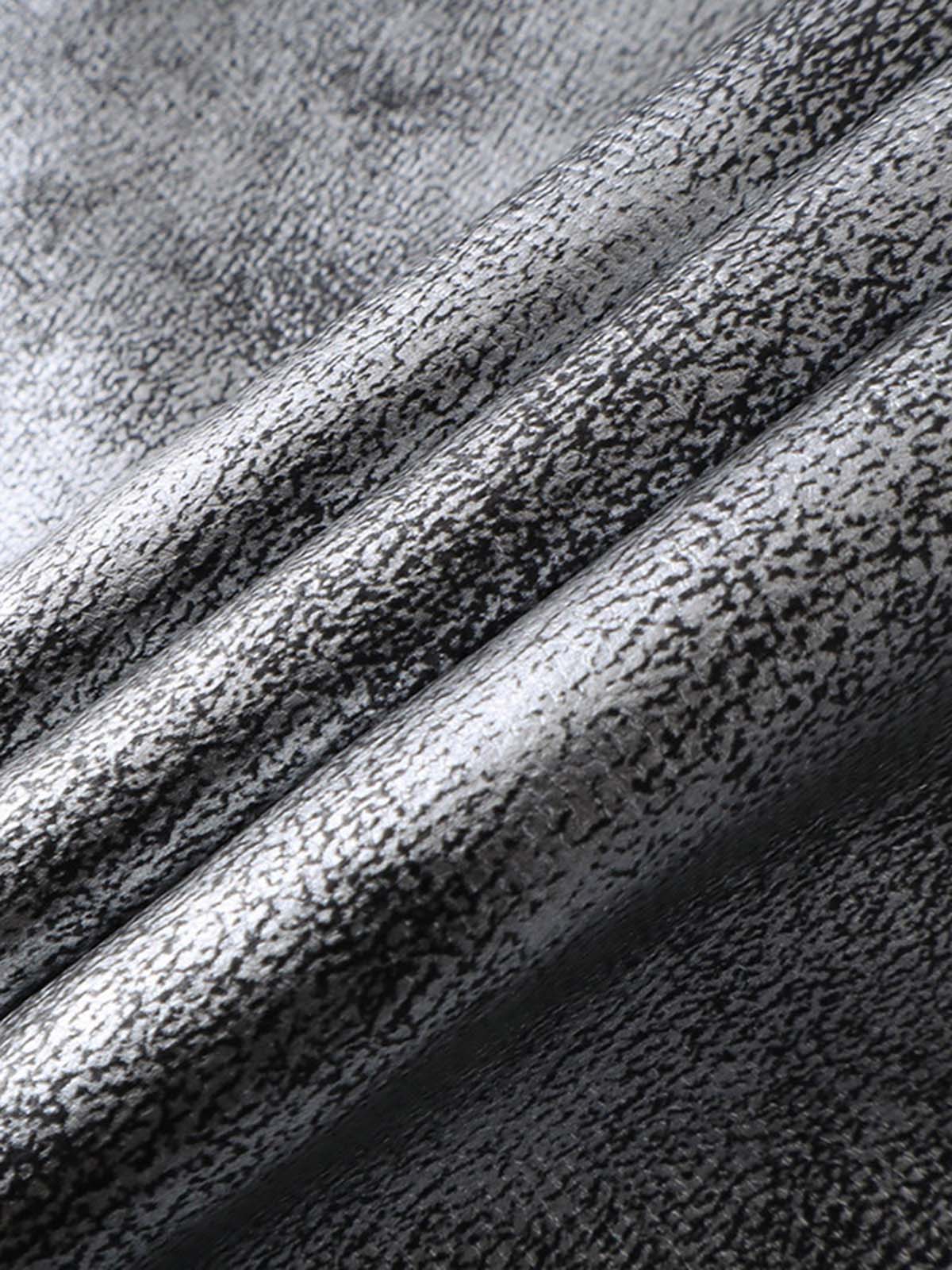 Retro Silver Loose Metallic Straight Pants - image 7