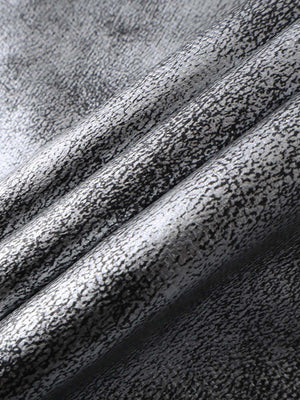 Retro Silver Loose Metallic Straight Pants - thumbnail 7