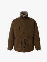 Vintage Workwear Patch Lamb Fleece Long Parka Jacket