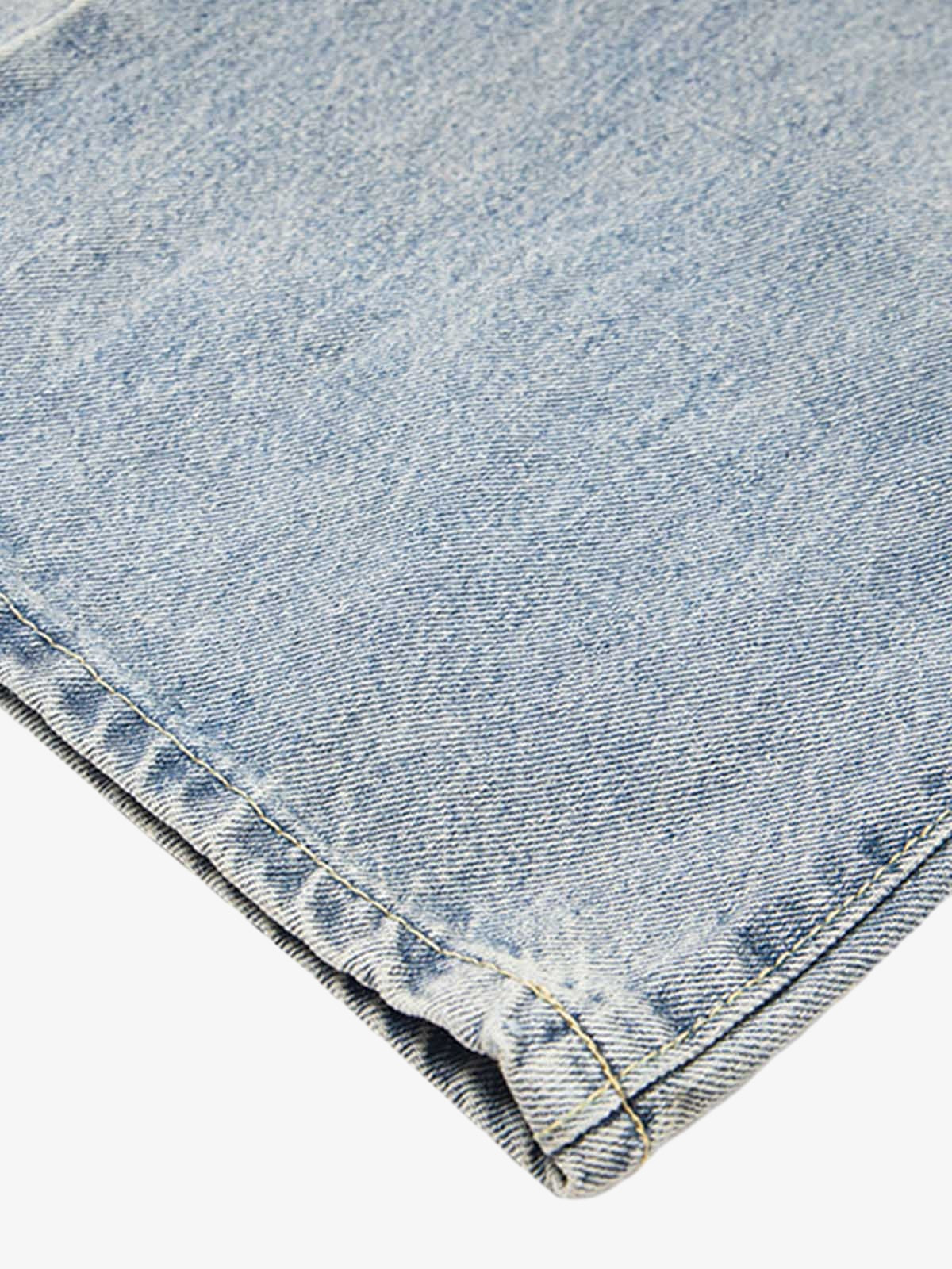 Retro Distressed Dirty Jeans - image 4