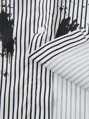 Street Dark Faux Two-Piece Striped Shirt - thumbnail 9