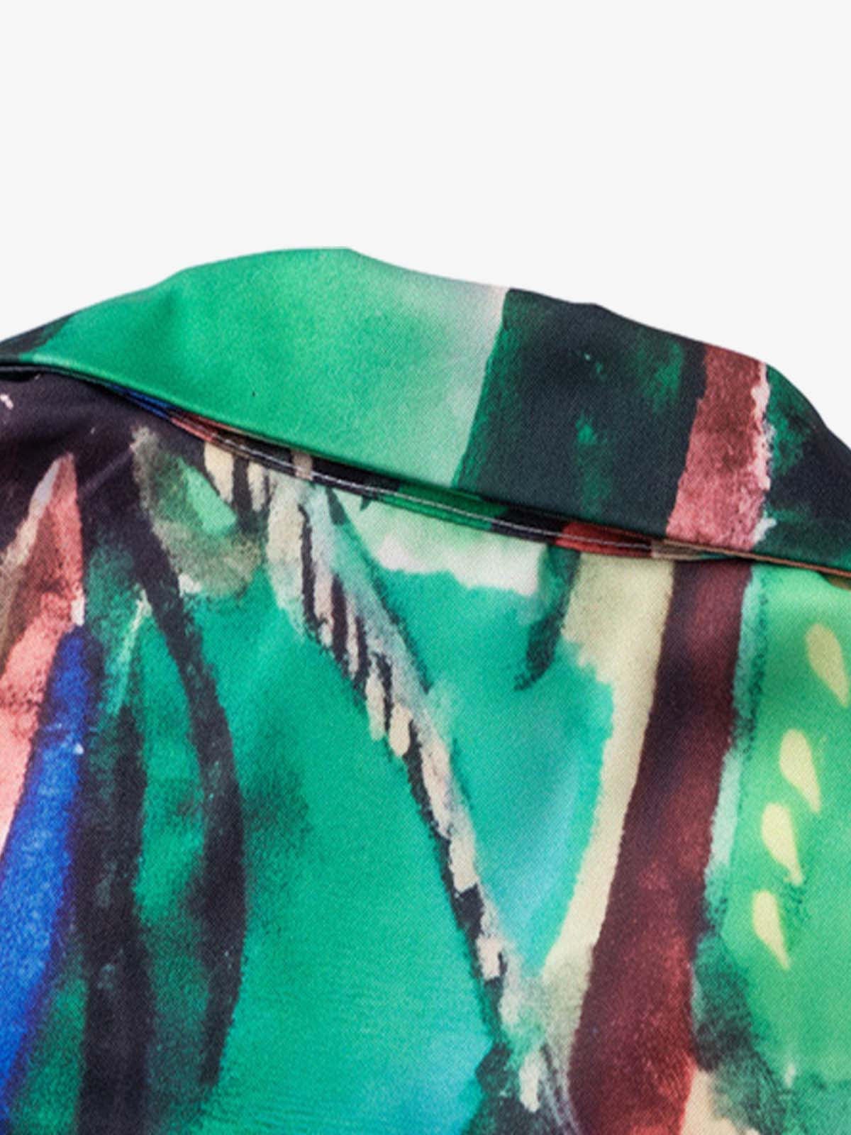 Beach Vacation Oil Painting Print Short-sleeved Shirt - image 4