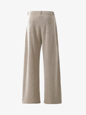 Retro Wool Blend Pleated Baggy Trousers - thumbnail 6
