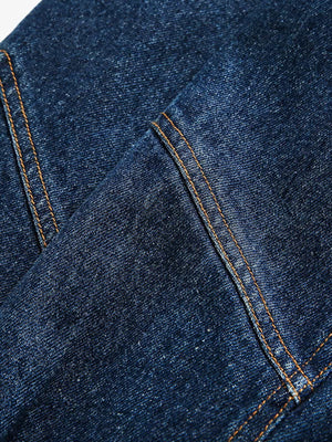 Dark Wash Denim Trucker Jacket – sleeve close-up | XoKool
