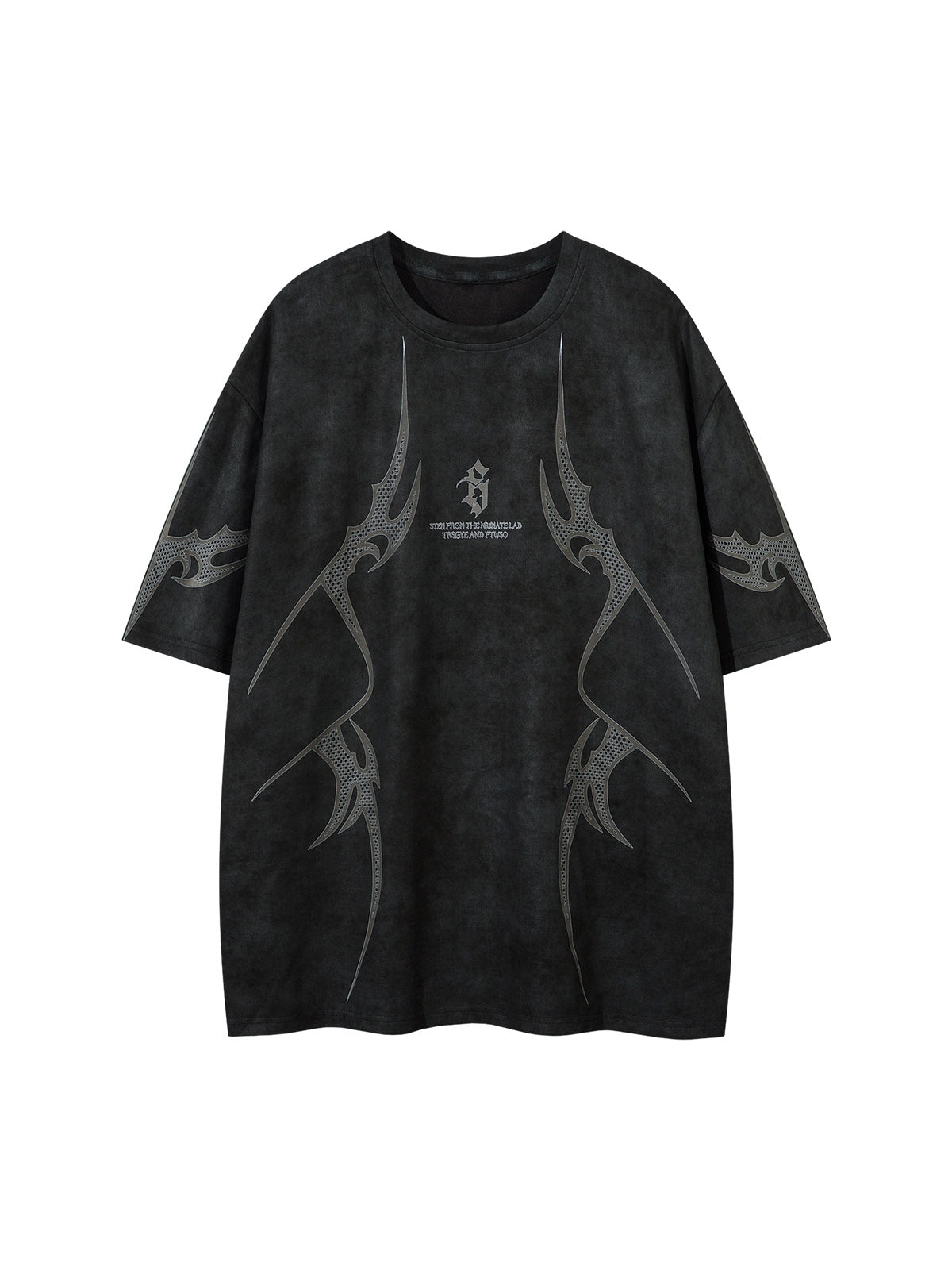 Oversized Graphic Suede Print T-Shirt