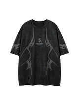 Oversized Graphic Suede Print T-Shirt
