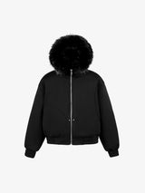 Vintage Patchwork Fur Hooded Cotton Jacket