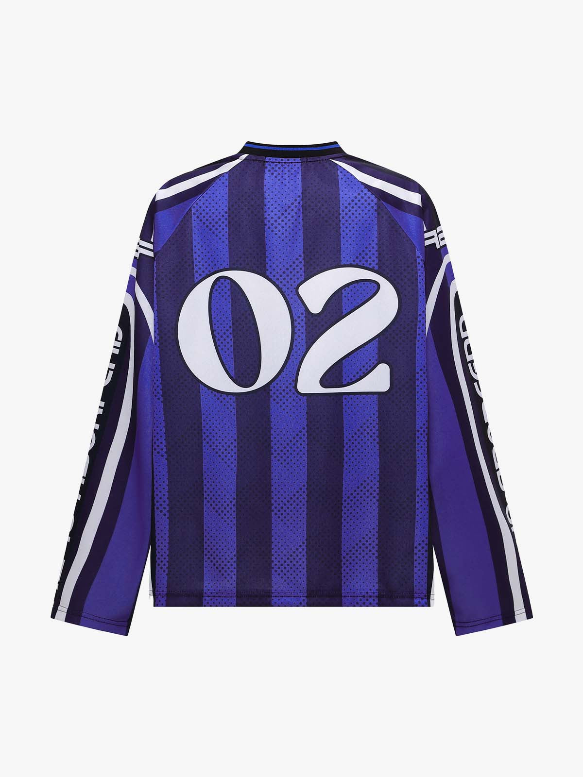 Loose Mesh Striped Hip-Hop Long Sleeve Jersey T-Shirt