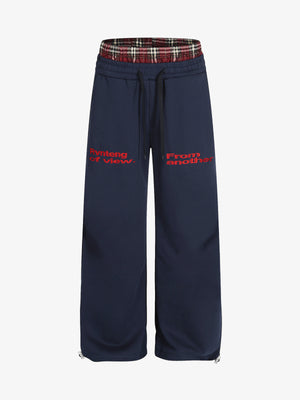 Retro Double Waist Loose Wide-Leg Pants - thumbnail 2