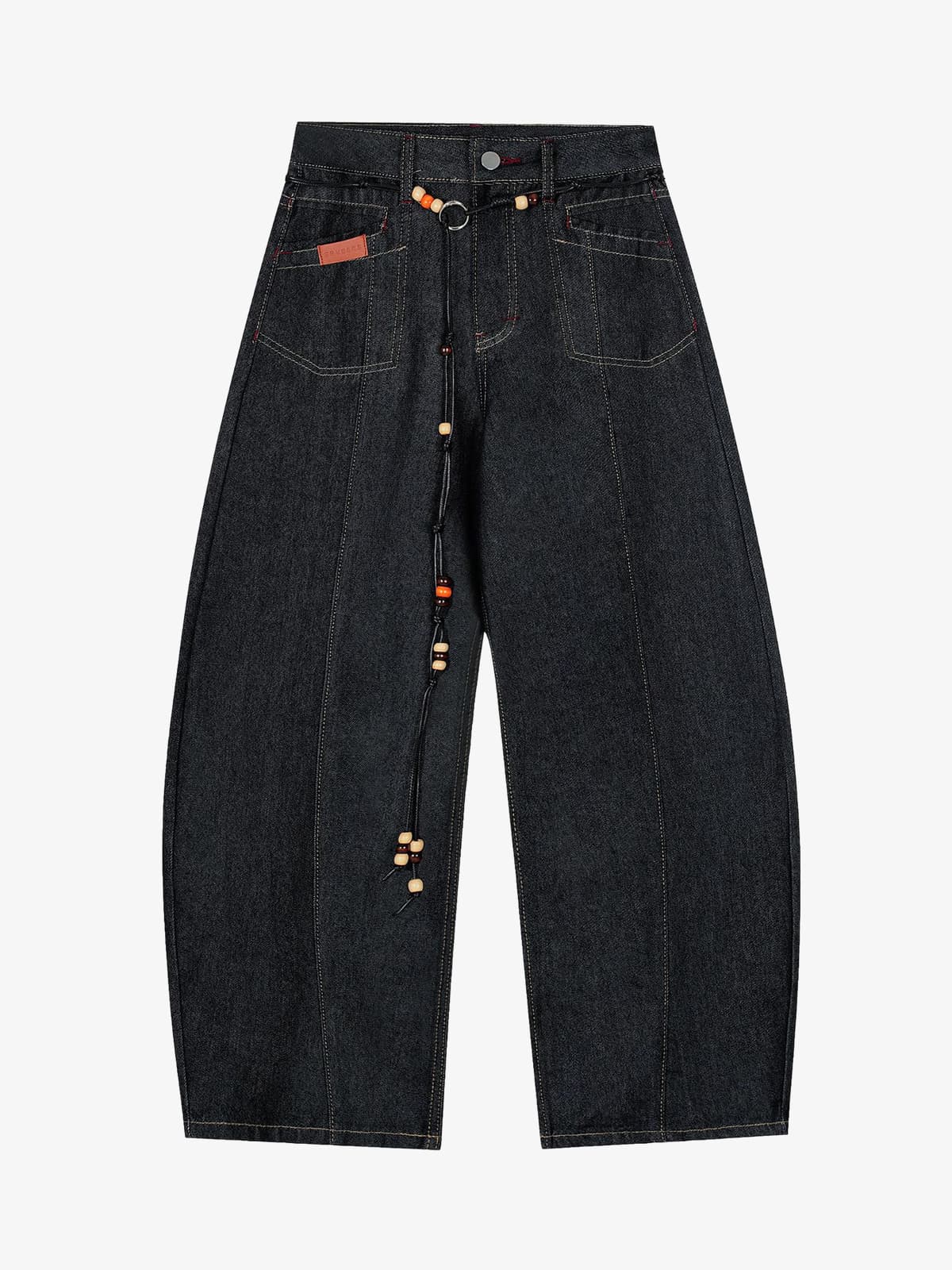 Vintage Washed Pendant Detail Jeans