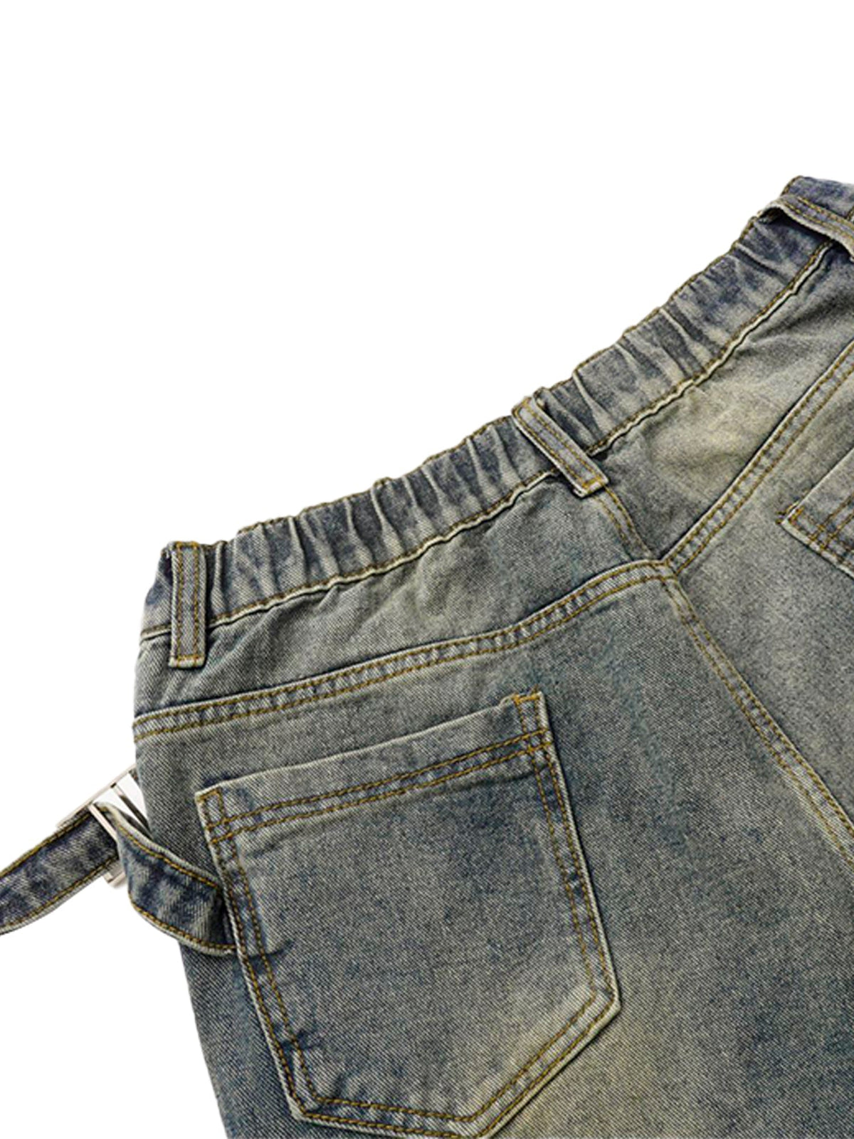 Relaxed fit jeans – back elastic waistband close-up | XoKool