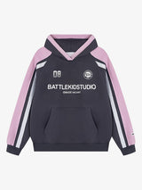 Retro Contrast Color Letter Print Hoodie