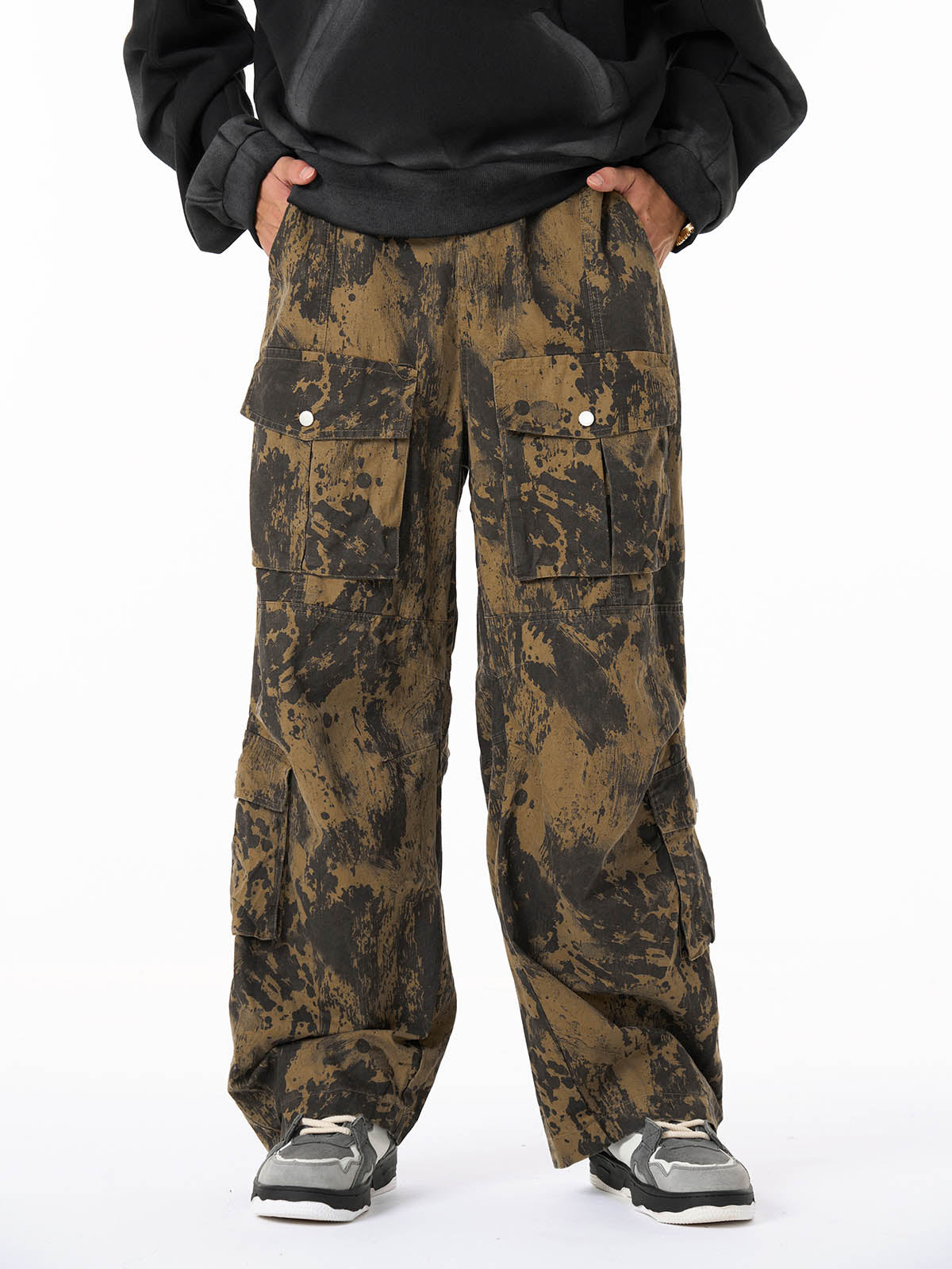 Hip-Hop Camouflage Multi-Pocket Cargo Pants - image 10