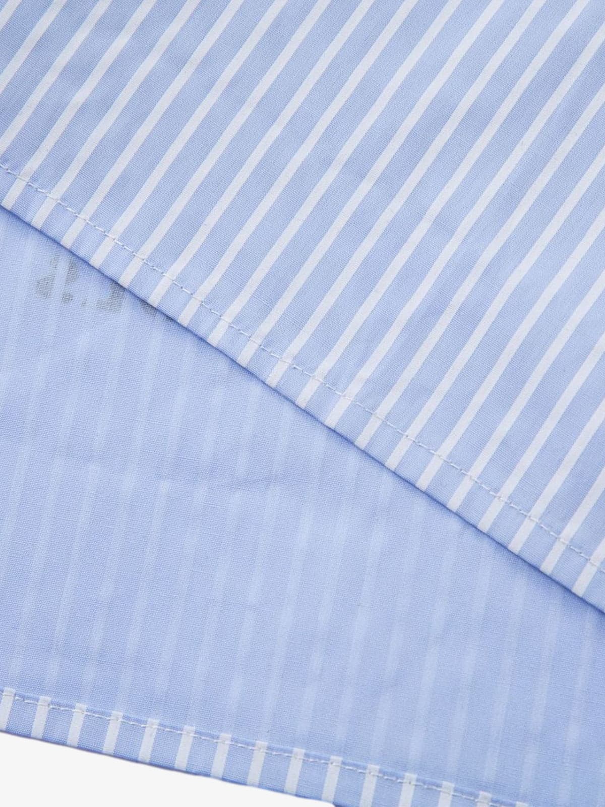 Vintage Illustration Striped Faux Two-Piece Shirt - image 8