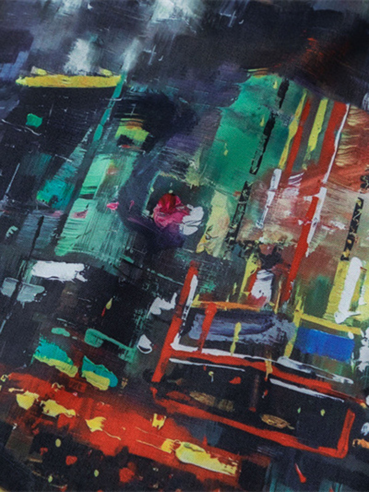 Night Scene Oil Painting Full-Print Short-Sleeved Shirt - image 4
