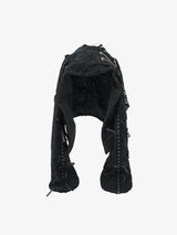 Punk Gothic Lace-Up Bow Earflap Trapper Hat