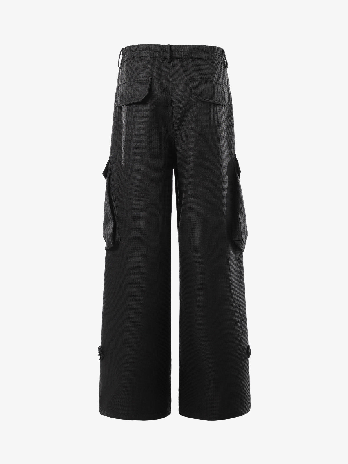 Multi-Pocket Textured Fabric Flared Pants - image 3