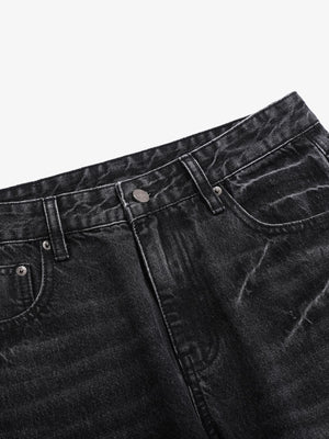 Vintage Washed Distressed Whisker Barrel Jeans - thumbnail 8