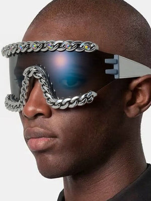 Chain-Embellished Sunglasses - thumbnail 1