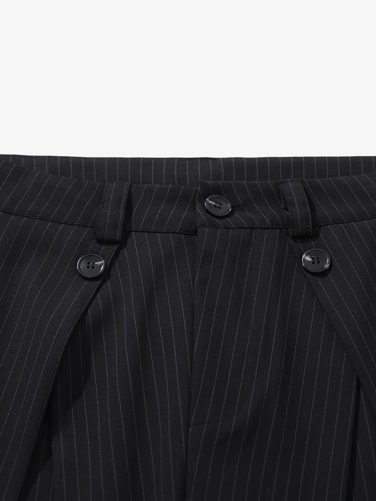 Retro Structured Asymmetric Baggy Pants - image 7