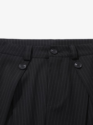 Retro Structured Asymmetric Baggy Pants - thumbnail 7