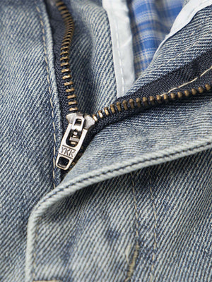Double waist jeans – zip fly close-up | XoKool