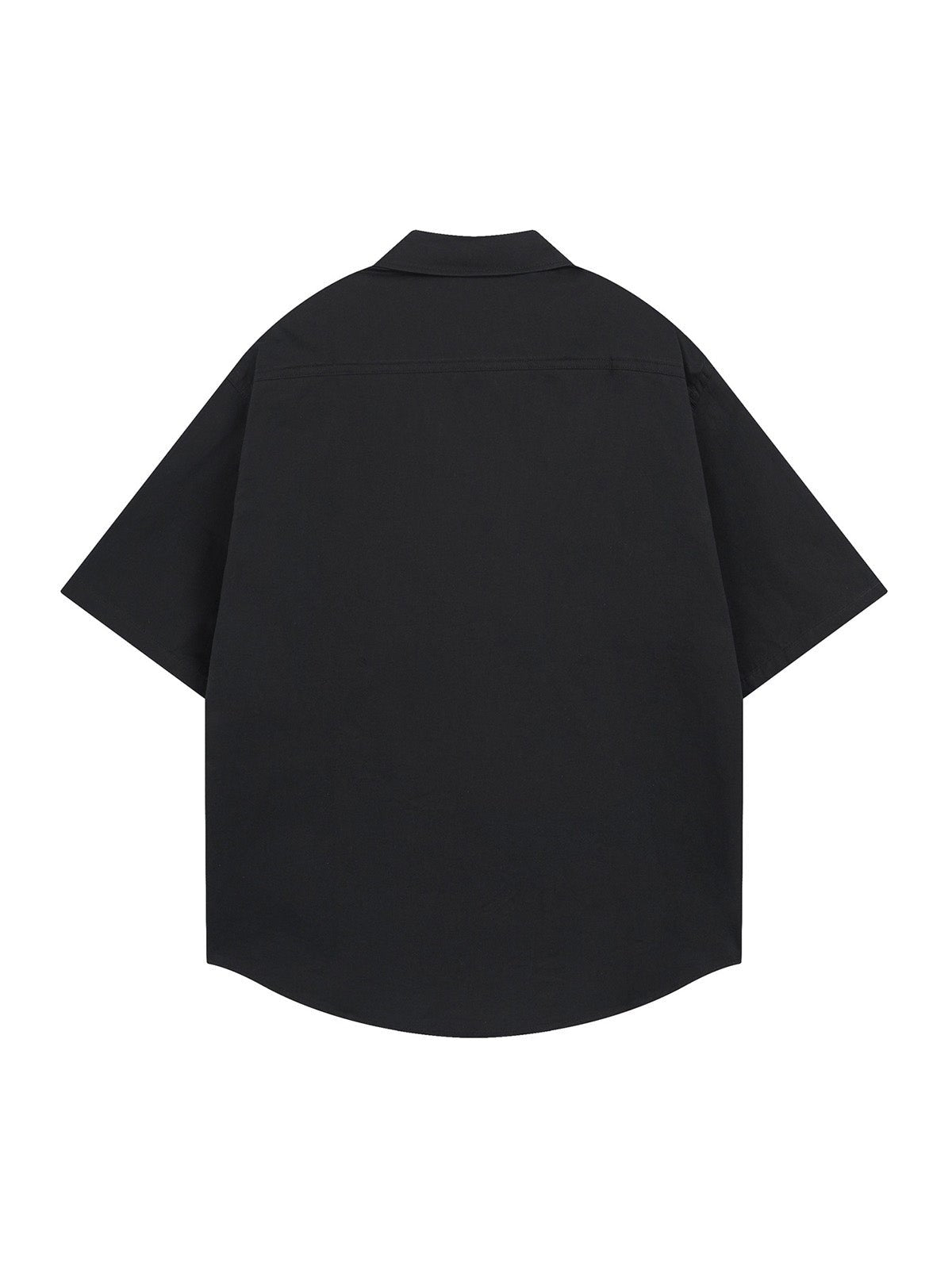 Retro Letter Print Short Sleeve Shirt - image 4