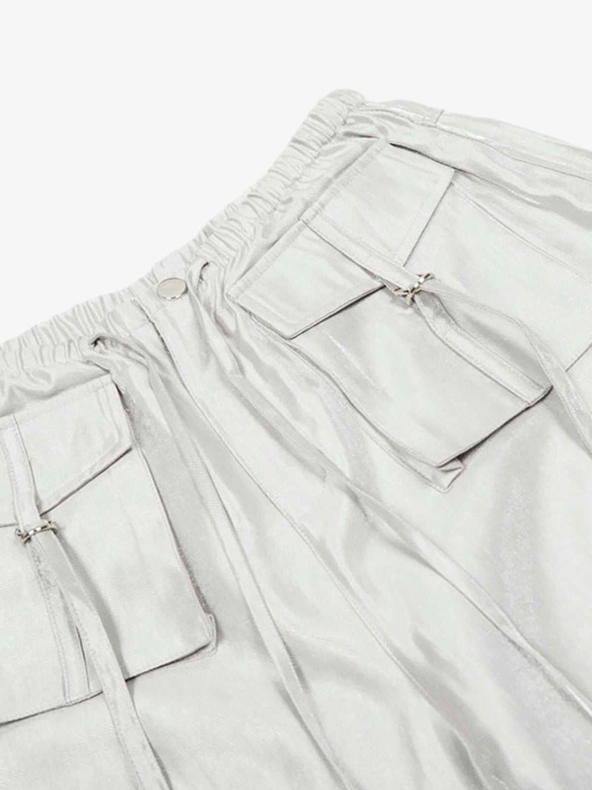 High Street Rivet Pleated Workwear Multi-Pocket Casual Pants - image 5