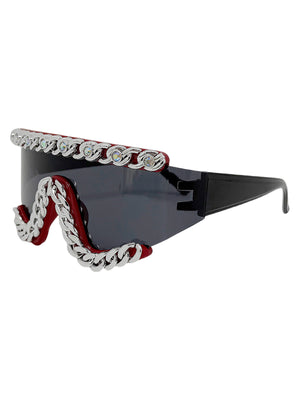 Chain-Embellished Sunglasses - thumbnail 3