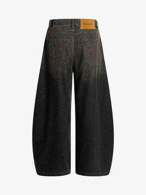 Denim Street Leopard Print Barrel Jeans - thumbnail 4