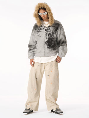 Retro Inkjet Dirty Dyed Barrel Pants - thumbnail 6