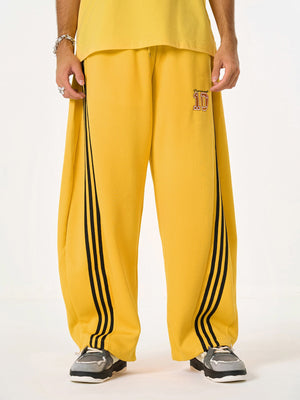 Fleece Vintage Side Stripe Drape Paratrooper Machete Wide Leg Pants - thumbnail 6