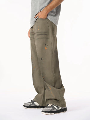 Retro Inkjet Dirty Dyed Barrel Pants - thumbnail 16