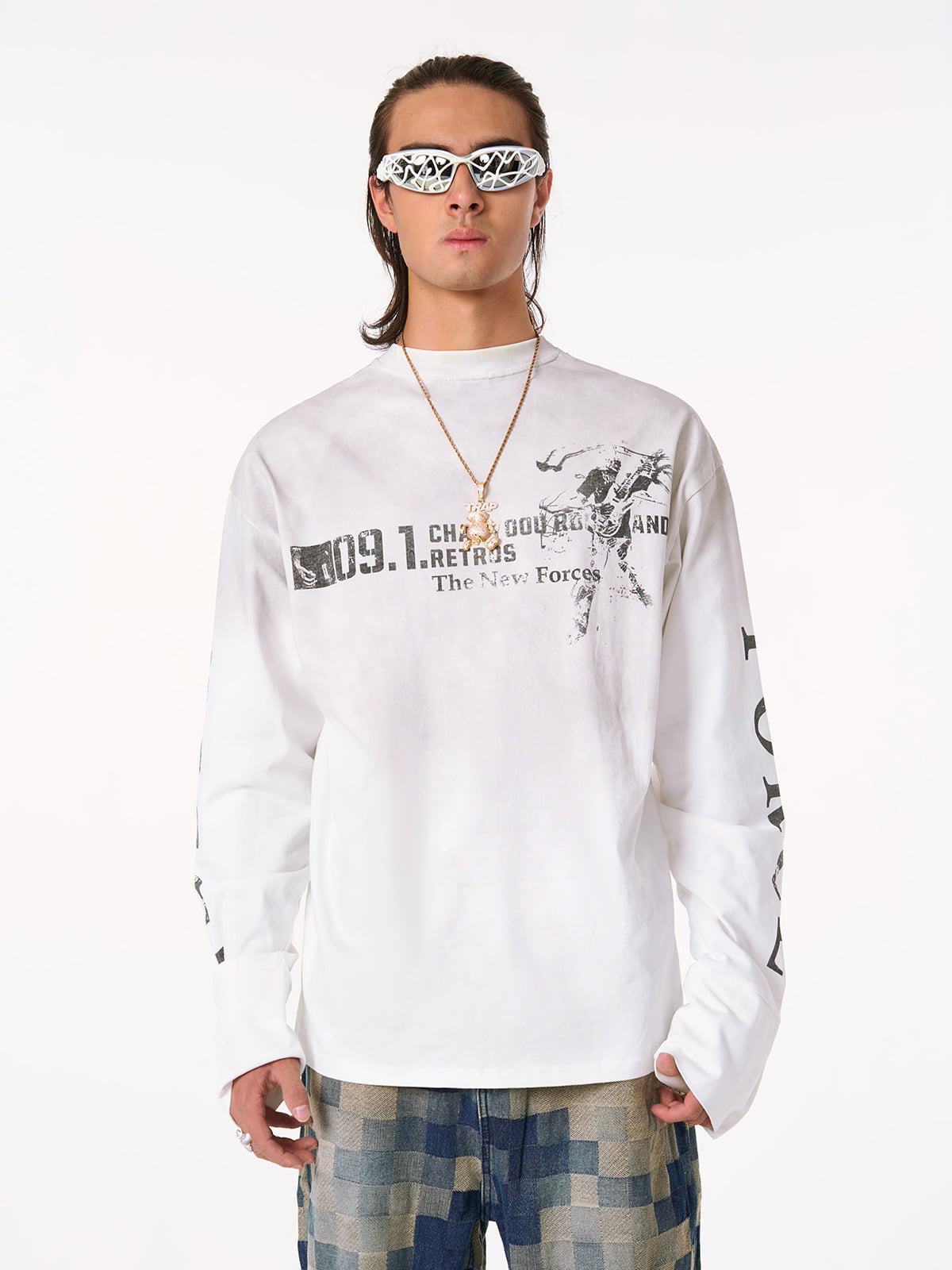 Distressed NO. 09 Long Sleeve T-Shirt - image 11