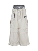 Double Waist Drawstring Baggy Cargo Pants