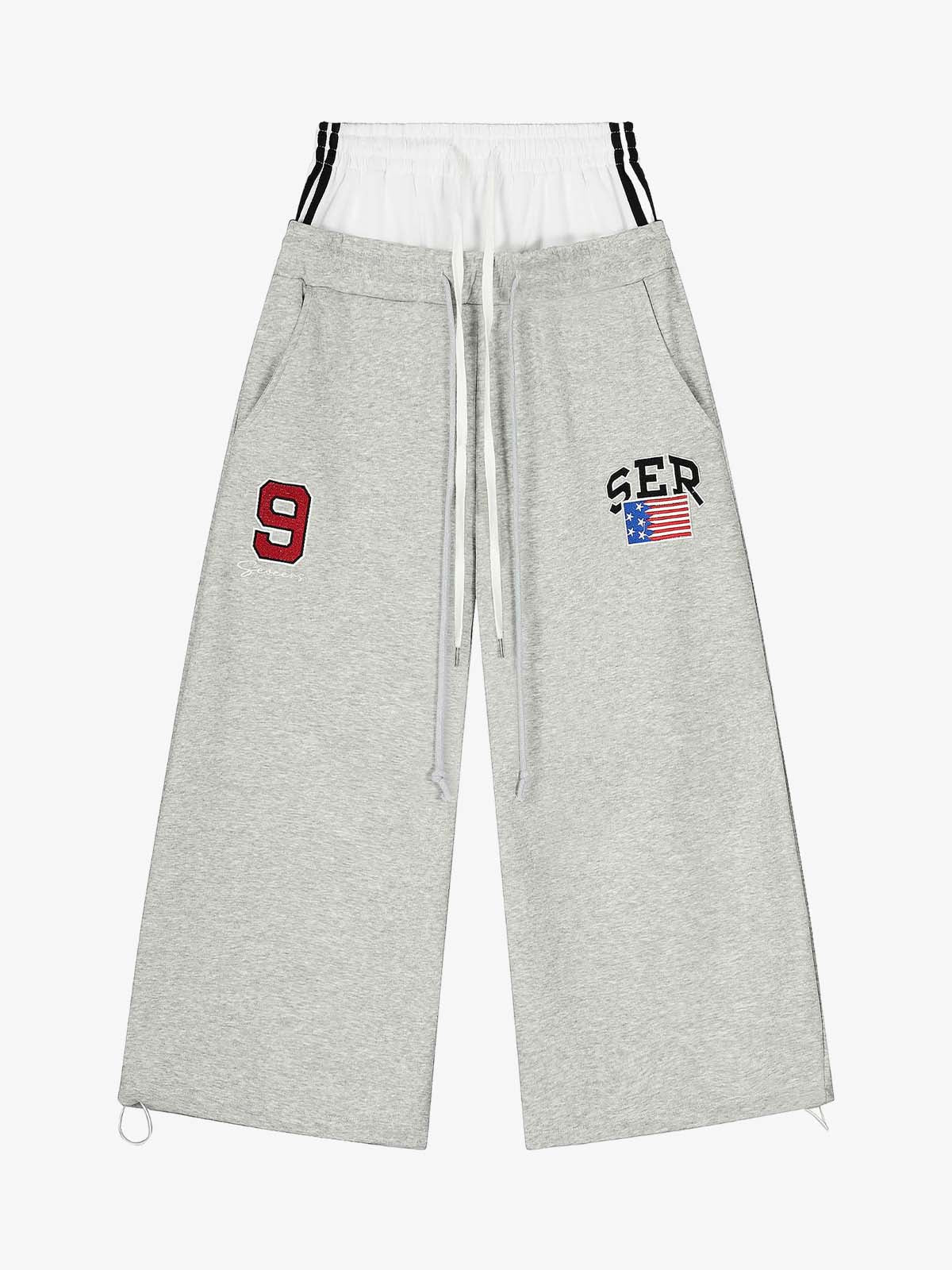 Vintage Paratrooper Layered Look Sweatpants