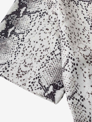 Street Snake Print Short-Sleeved Floral Shirt - thumbnail 3
