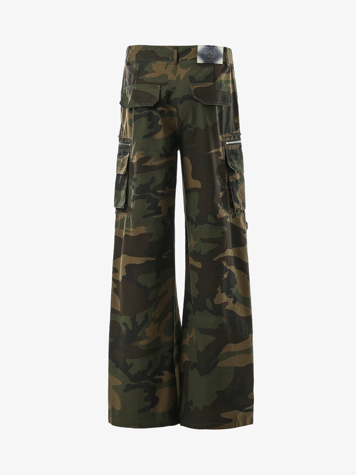 Vintage Multi-Pocket Functional Camo Cargo Pants - image 3