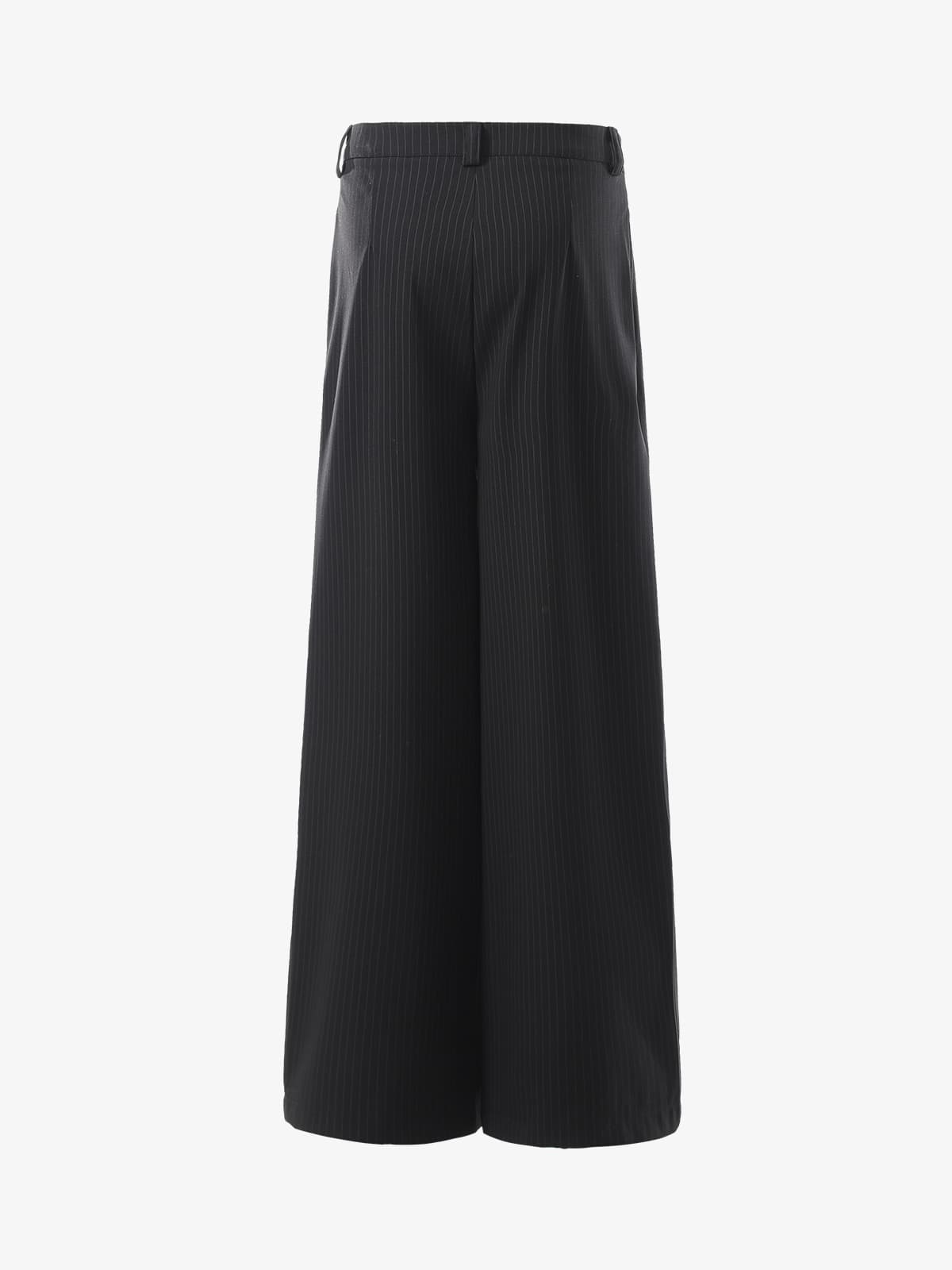 Retro Structured Asymmetric Baggy Pants - image 3
