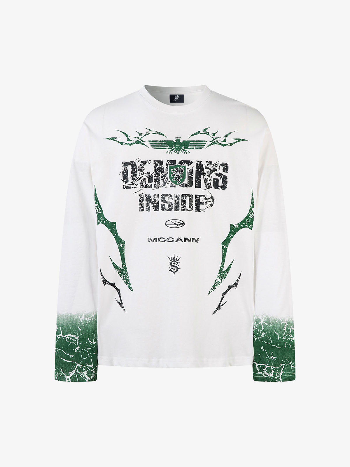 Street Motorcycle Style Printed Long-Sleeved T-Shirt