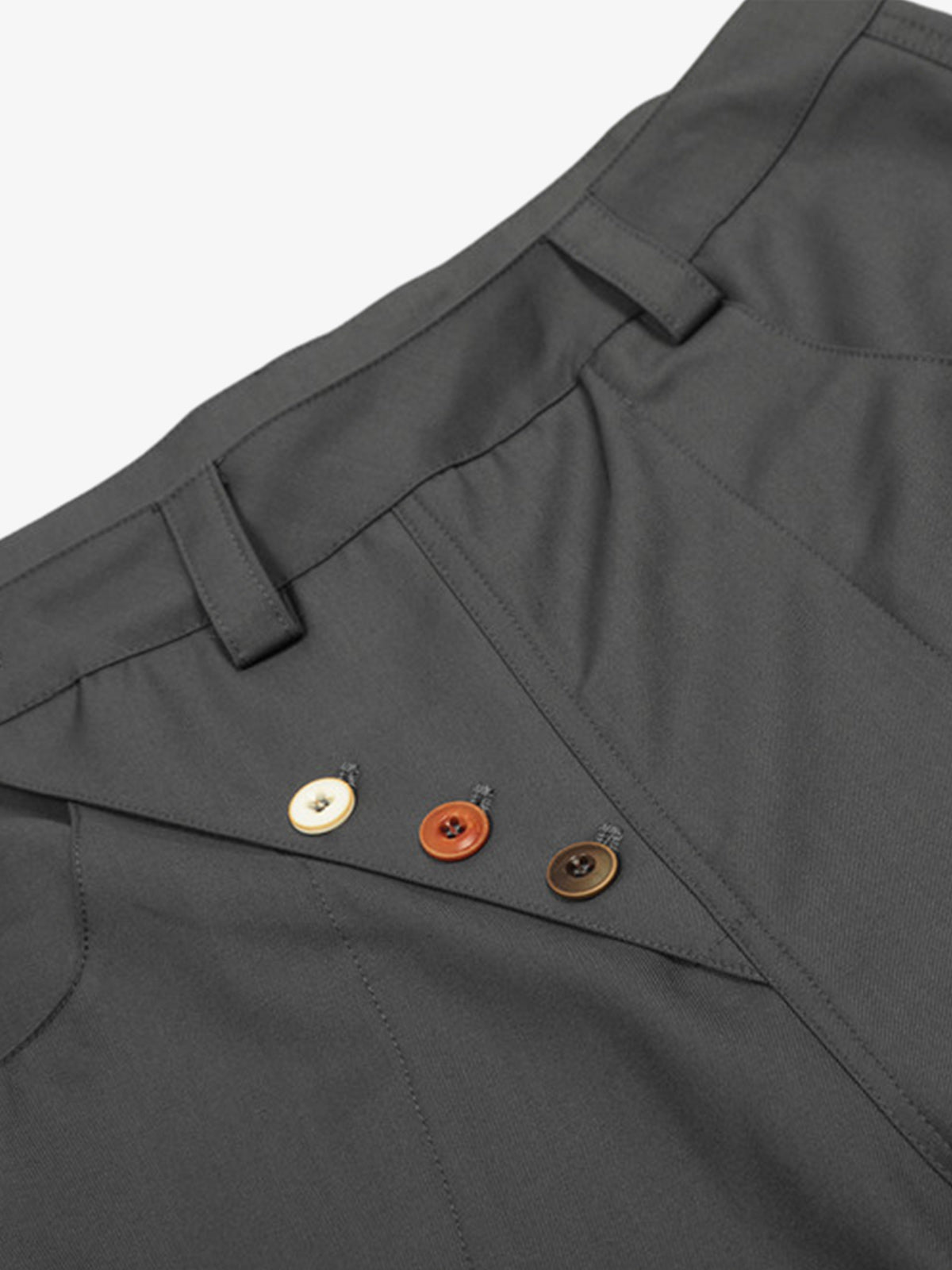 Adjustable Side Buttons Barrel Pants - image 5