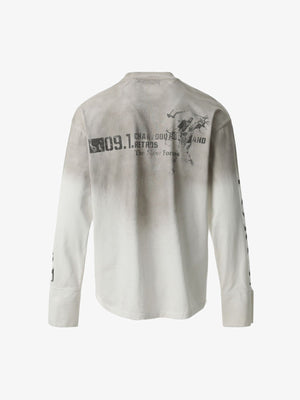 Distressed NO. 09 Long Sleeve T-Shirt - thumbnail 4