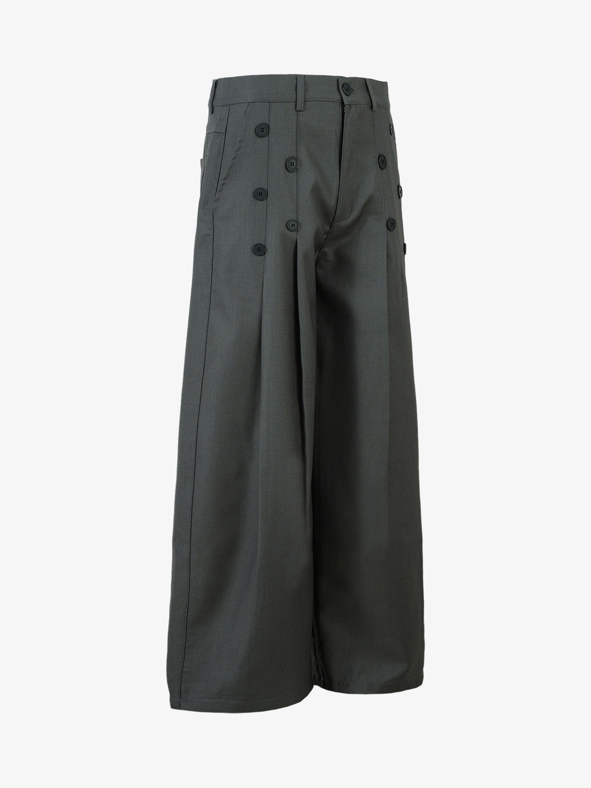 Double-Button Design Pleated Suit Casual Pants - image 5