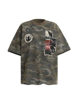 Camouflage Patchwork Graphic T-Shirt