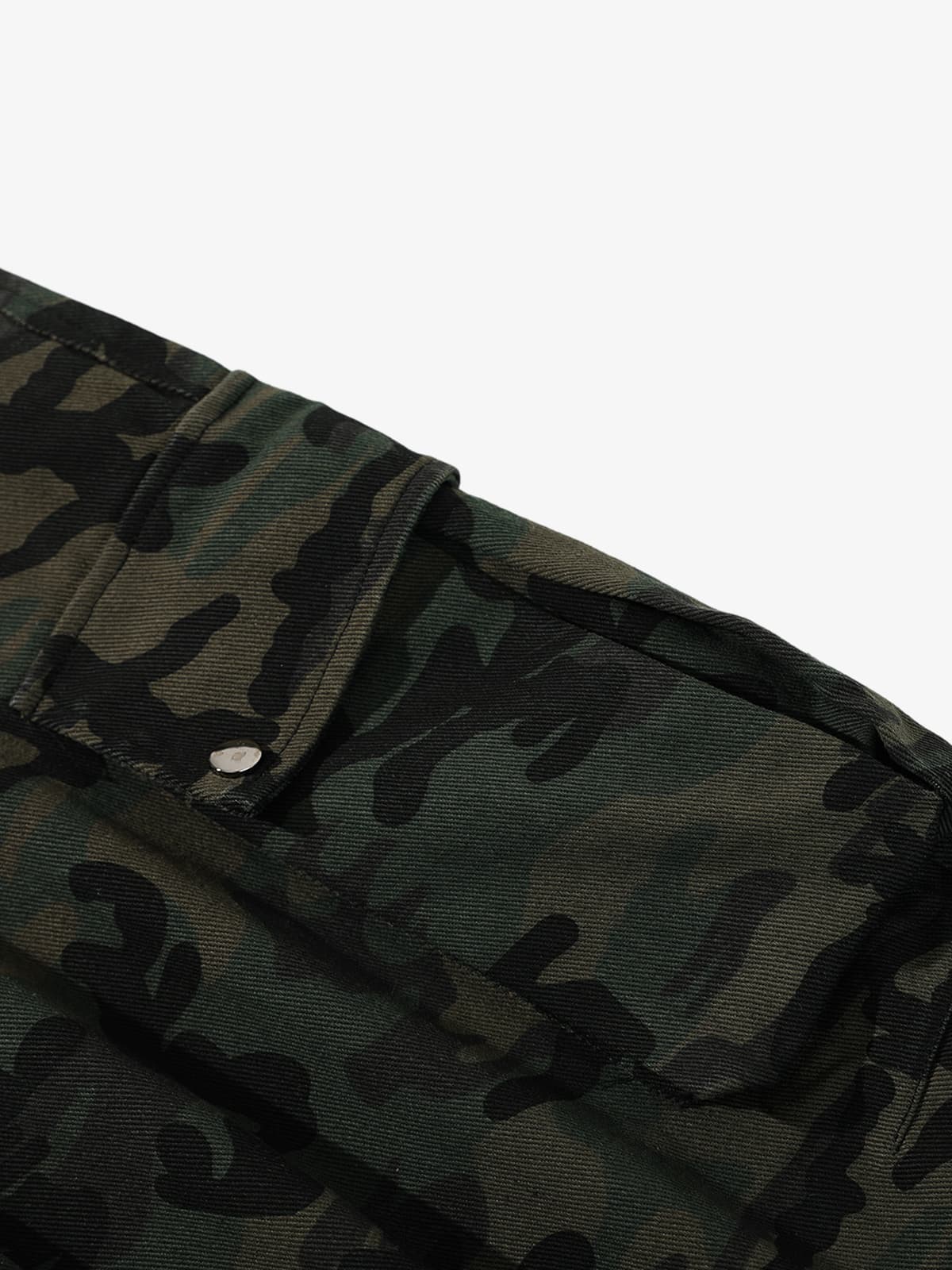 Retro Camouflage Pocket Design Workwear Casual Pants - image 4
