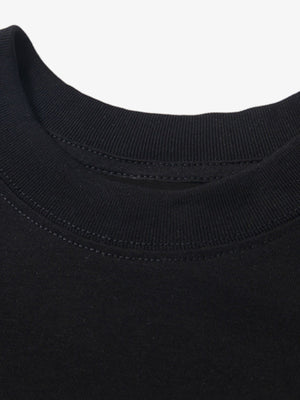 Plaid hood tee – collar close-up | XoKool